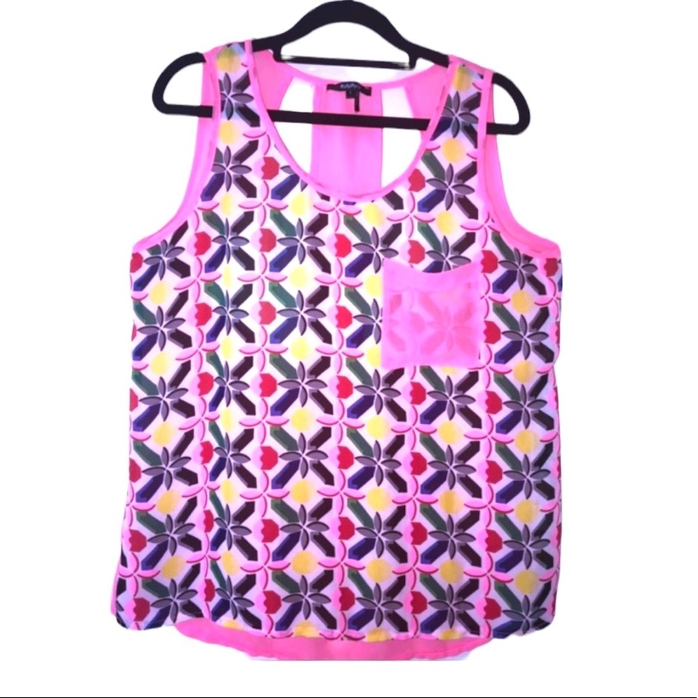 ROLY POLY | OPENED BACK RACERBACK KEYHOLE SHEER TANK TOP